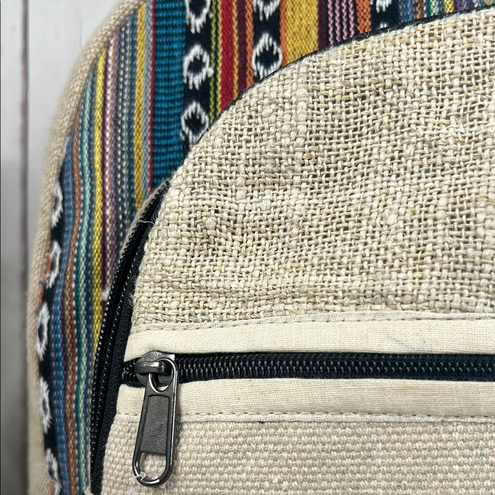 Jack Skellington Hemp Backpack Estes Park Colorado Boho Aztec‎ Sustainable NWOT